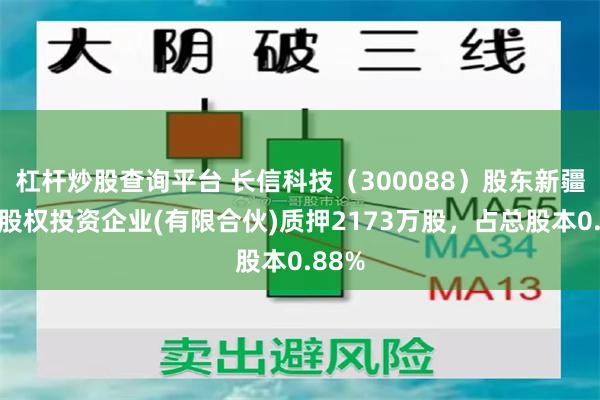 杠杆炒股查询平台 长信科技(300088)股东新疆润丰股权投资企业(有限合伙)质押2173万股,占总股本0.88%