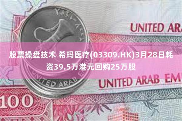 股票操盘技术 希玛医疗(03309.HK)3月28日耗资39.5万港元回购25万股