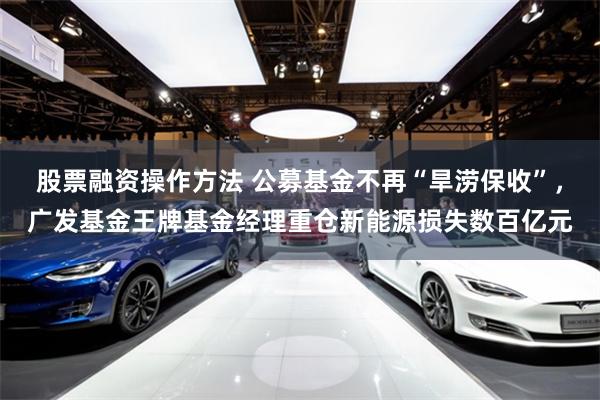 股票融资操作方法 公募基金不再“旱涝保收”，广发基金王牌基金经理重仓新能源损失数百亿元